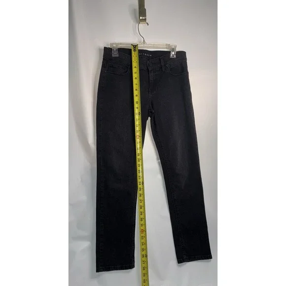 Mott & Bow Black Denim Jeans Women's Size W 26 L 28 Boyfriend Charcoal Stretch - Picture 6 of 9
